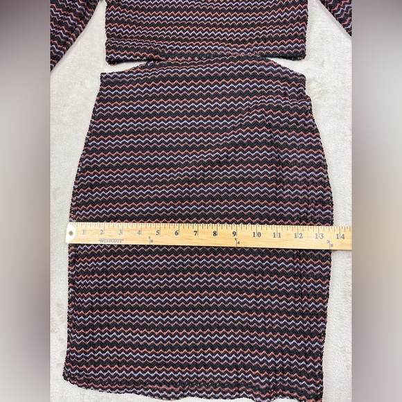 Lovers + Friends Love Connection Bodycon Cutout Chevron Mini Dress Size XS - Picture 12 of 16